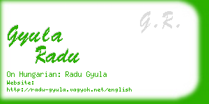 gyula radu business card